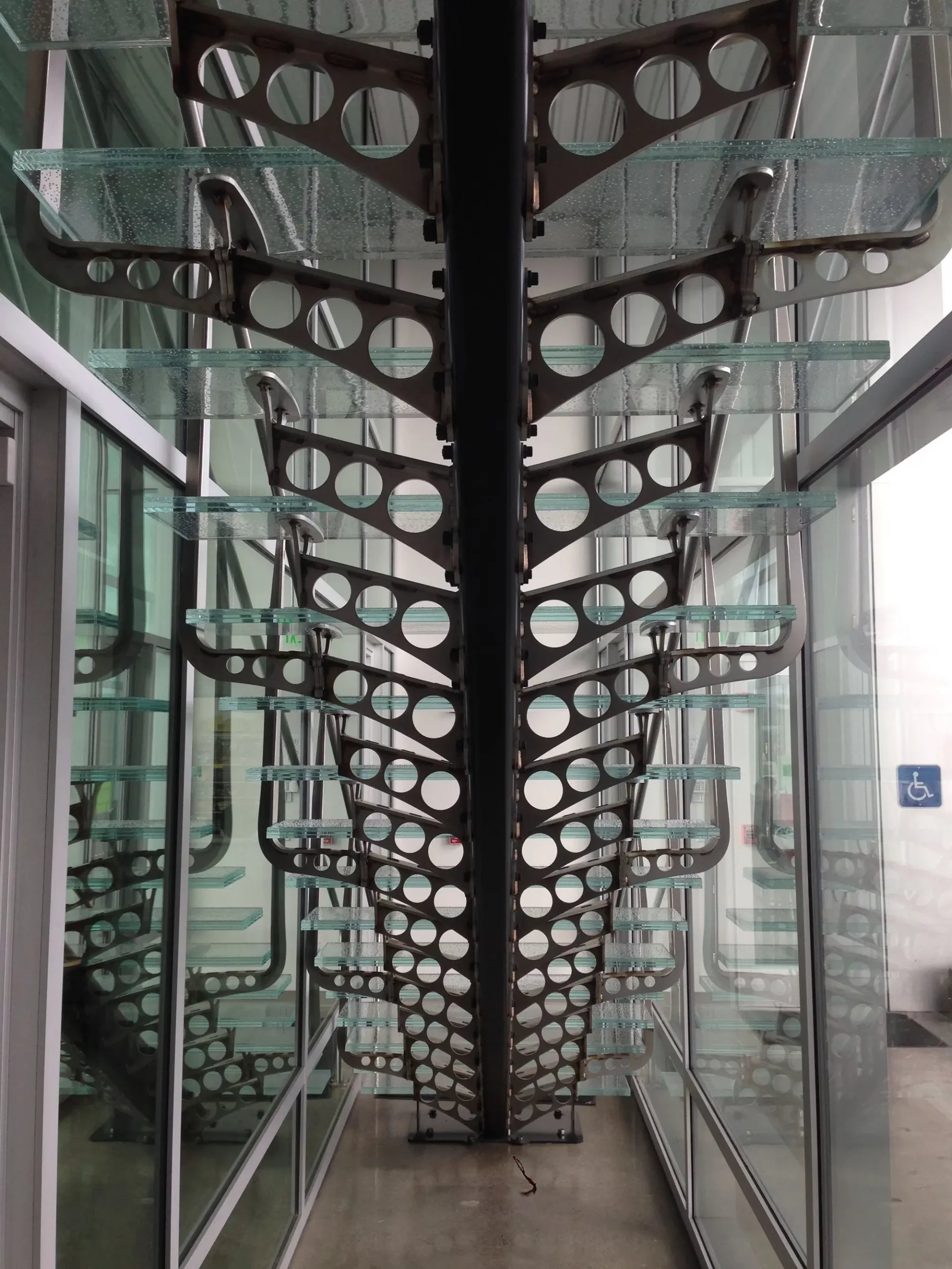 Philo Saw Works Gallery: Factory Pipe Metal Staircase