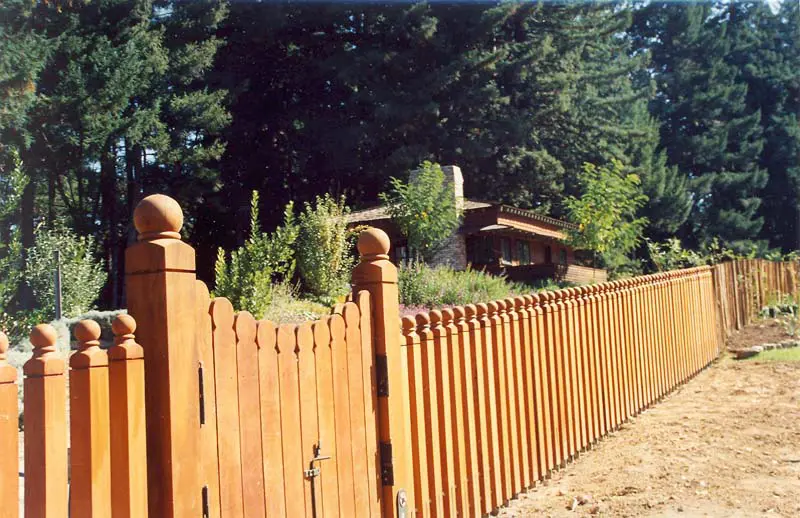 Wild Iris Retreat; architect: William Scott Elsworth, AIA, San Francisco, CA; fence
