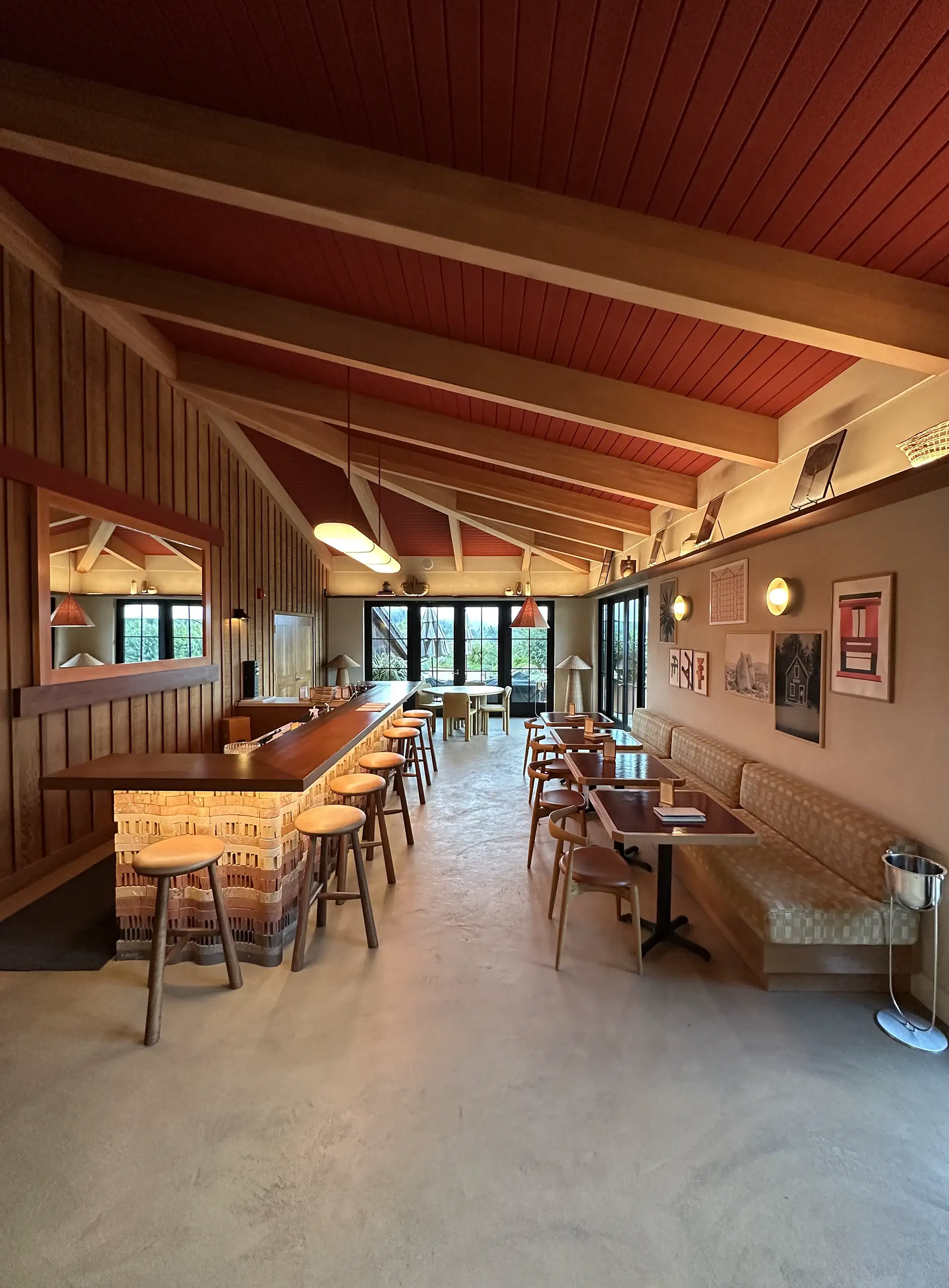 Roederer Estate Tasting Room Remodel; architect, Steve Von Raesfeld, Philo, CA; interior design, Julia Rouzaud, Paris, France; tasting room